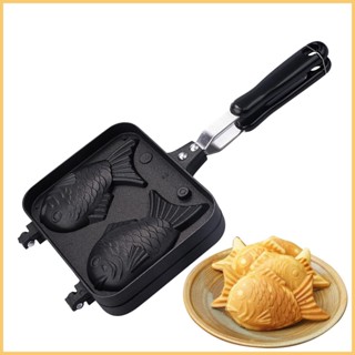 Taiyaki เครื่องทําวาฟเฟิล รูปปลาญี่ปุ่น ไม่ติดกระทะ สําหรับทําอาหาร ทําเค้กร้อน