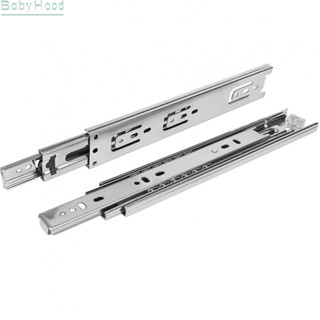 【Big Discounts】Cold-rolled Steel Silent 3 Folds Full Extension Bearing Drawer Slides Guide Rail#BBHOOD