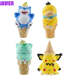 Javier โมเดลฟิกเกอร์ปิกาจู ไอศกรีม Snorlax Pikachu ของเล่นสําหรับเด็ก