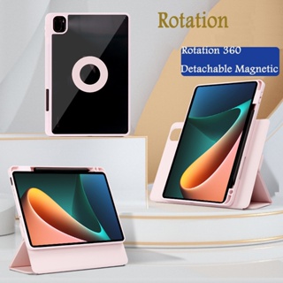 หมุนได้ 720° เคสอะคริลิคใส แบบแม่เหล็ก ถอดออกได้ สําหรับ Xiaomi Pad 6 5 Pro 11 นิ้ว Redmi Pad 10.61 นิ้ว 2022 6 5 2023 11 นิ้ว