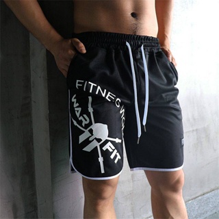 Fitness Wild Wolf Outdoor Sports Large Size Shorts Mens Printed Quick-Drying Breathable Summer Running Training Squat Large Trunks sjP3