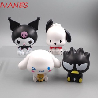 Ivanes ตุ๊กตาฟิกเกอร์ Kuromi KT Cat 1 ชิ้น สําหรับตกแต่งเค้ก Diy