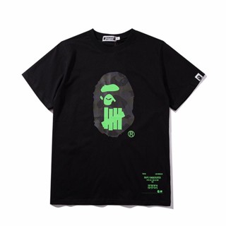 ใหม่ เสื้อยืดแขนสั้น ผ้าฝ้ายแท้ พิมพ์ลาย Ape-Man Never Say Beat Shark Street Wear Ape-Man Head สําหรับผู้ชาย