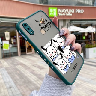 เคสซิลิโคนใส ขอบสี่เหลี่ยม กันกระแทก ลายการ์ตูน Pochacco น่ารัก สําหรับ VIVO V9 V9 Youth V9 Pro Y85