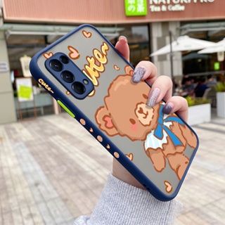 เคสโทรศัพท์มือถือ ซิลิโคนนิ่ม ใส บาง กันกระแทก ลายหมี แฟชั่น สําหรับ OPPO Reno 5 Reno 5 Pro Reno 5K 5G Find X3 Lite