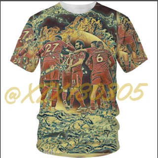 (ทั้งหมดในสต็อก Xzx180305) ใหม่ เสื้อยืด พิมพ์ลายฟุตบอล Liverpool FC 3D 01