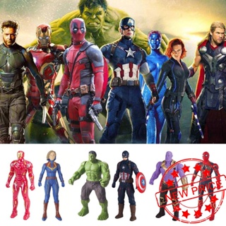 โมเดลฟิกเกอร์ Superheroes Marvel Avengers Captain Iron America Spider B8Q4