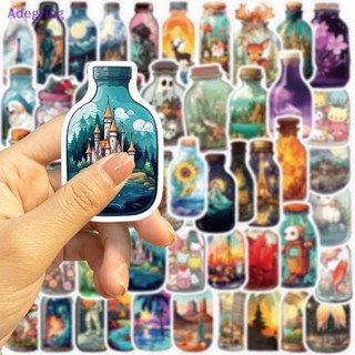 [Adegring] สติกเกอร์ ลายการ์ตูน Big World in a Bottle Graffiti DIY สําหรับติดตกแต่งสมุดไดอารี่ โทรศัพท์มือถือ แล็ปท็อป กระเป๋าเดินทาง 50 ชิ้น