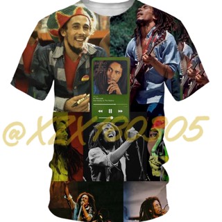 (ทั้งหมดในสต็อก Xzx180305)Bob Marley Buffalo Soldier เสื้อเชิ้ต ลายเดรดล็อก สไตล์วินเทจ 3D 08