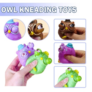 Eye Popping Owl Squeeze Toy for Relieve Stress Halloween Christmas Gift