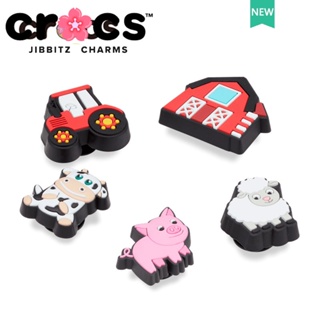 Jibbitz crocs charms หัวเข็มขัดรองเท้า อุปกรณ์เสริมรองเท้าฟาร์มซีรีส์วัวหมูแกะการ์ตูนสัตว์น่ารักหัวเข็มขัดตกแต่ง