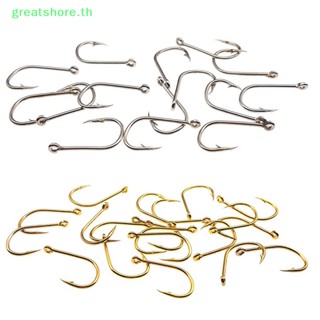 Greatshore ชุดตะขอเหยื่อตกปลา เหล็กคาร์บอน สีดํา 100 ชิ้น ต่อล็อต