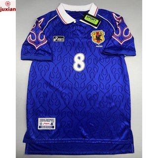 (juxian) เสื้อบอล ย้อนยุค ทีมชาติ ญี่ปุ่น 1998 เหย้า ลายไฟ Retro Japan Home เบอร์ชื่อ 8 เรโทร คลาสสิค