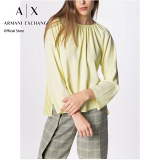 AX Armani Exchange เสื้อผู้หญิง รุ่น AX 6LYH23 YN2HZ1686 -  สีเขียว