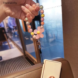 [TheVatifly] สายคล้องโทรศัพท์มือถือ ประดับลูกปัด ลายดอกไม้ หลากสี สําหรับผู้หญิง 1 ชิ้น