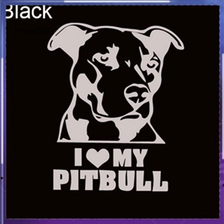 สติกเกอร์สะท้อนแสง กันน้ํา ลายการ์ตูน I Love My Pitbull Bulldog สําหรับติดตกแต่งรถยนต์ จํานวน 1 ชิ้น