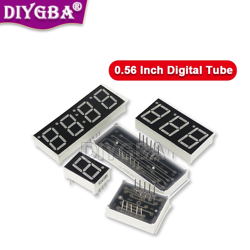 2PCS 0.56 นิ้วหลอดดิจิตอล 1 2 3 4 บิต Segment Common Anode ทั่วไป Cathode AS Red Time Digital Tube 12 เข็มจอแสดงผล LED สีแดง