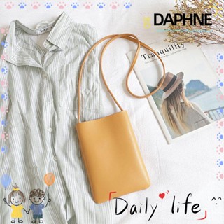 DAPHNE กระเป๋าสะพายไหล่ กระเป๋าถือ หนัง PU นุ่ม เรียบง่าย