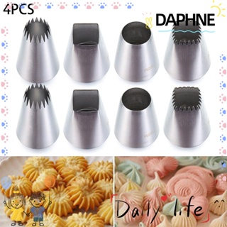 Daphne 4 ชิ้น ไอซิ่ง ท่อหัวฉีด เบเกอรี่ ขนม เคล็ดลับ คัพเค้ก อุปกรณ์ครัว แม่พิมพ์อบ