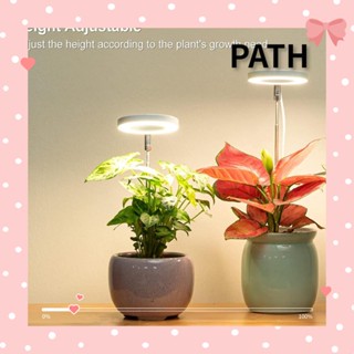 Path โคมไฟเร่งการเจริญเติบโตของพืชในร่ม สเปกตรัมเต็มรูปแบบ เปิด/ปิดอัตโนมัติ แบบพกพา หมุนได้ 180 องศา LED