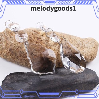 Melodygoods1 จี้คริสตัลใส ทรงแปดเหลี่ยม 50 มม. สําหรับตกแต่งโคมไฟระย้า 12 ชิ้น