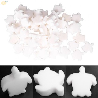 【VARSTR】Enhanced Efficiency 50Pcs White Floating Spa Sponge Turtle Oil Absorbing Skimmer