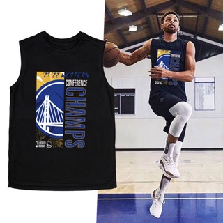 Playoff Sports Vest Warrior Curry Thompson Western Champion Mesh Quick-Drying Breathable Sleeveless Waistcoat T-shirt u9lW