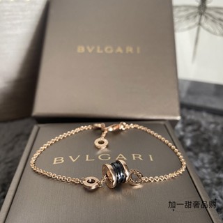 [พร้อมส่ง] Bvlgari/b. Zero1 Series สร้อยข้อมือเซรามิค สีโรสโกลด์ สีดํา แฟชั่นฤดูใบไม้ผลิ สําหรับผู้หญิง