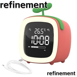 Refinement โคมไฟตั้งโต๊ะ LED รูปนาฬิกาปลุก สไตล์สร้างสรรค์ สําหรับห้องนอน