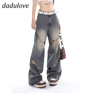 DaDulove💕 New American Ins High Street Retro Jeans Niche High Waist Loose Wide Leg Pants Large Size Trousers