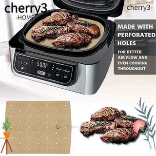 Cherry3 แผ่นกระดาษรองหม้อทอดไร้น้ํามัน ทนความร้อน แบบเปลี่ยน 100 ชิ้น