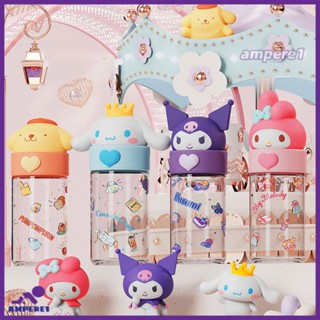 360มิลลิลิตร Sanrio การ์ตูนฤดูร้อนกีฬาขวดน้ำ Melody ของฉัน Cinnamoroll Kuromi อะนิเมะสูง Borosilicate ถ้วยแก้ว-AME1 -AME1