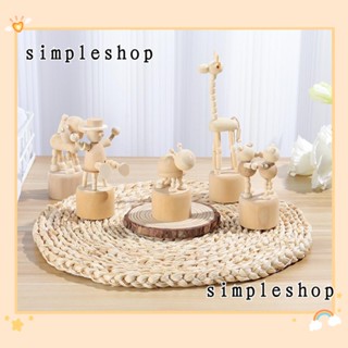 SIMPLE ฟิกเกอร์ไม้ รูปสุนัขยีราฟ สําหรับตกแต่งบ้าน DIY