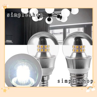 Simple หลอดไฟ LED 5W 7W 9W ชุบไฟฟ้า E27 E14 สีขาว สําหรับตกแต่งบ้าน 2023