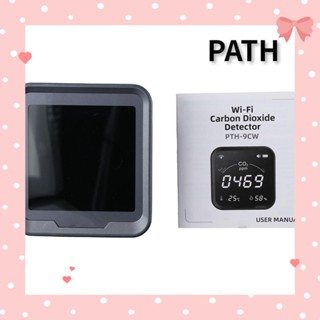 PATH เครื่องตรวจจับ CO2 ในร่ม, เครื่องตรวจสอบคุณภาพอากาศ WiFi ขนาดเล็ก, เครื่องทดสอบอากาศอัจฉริยะหน้าจอ LED HD 3 in 1 อเนกประสงค์ สําหรับบ้าน, สํานักงาน, โรงเรียน