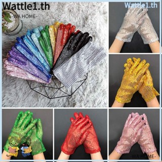 Wttle ถุงมือเต้นรํา ปักเลื่อม แฟชั่น สําหรับการแสดงบนเวที