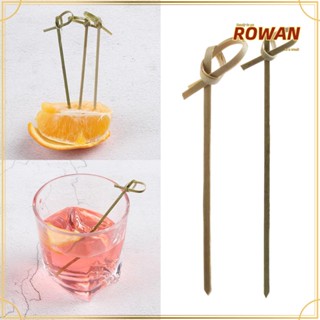 ROWANS 100 ชิ้น ค็อกเทล ปิ๊ก บาร์บีคิว ปาร์ตี้ ตกแต่งบาร์ เครื่องมือ ส้อมผลไม้