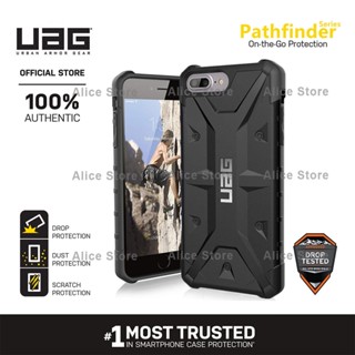 Uag Pathfinder Series เคสโทรศัพท์ สําหรับ iPhone 7 Plus / iPhone 8 Plus พร้อมฝาครอบป้องกัน แบบทหารตก - สีดํา