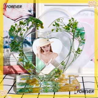 Forever แม่พิมพ์กรอบรูป ซิลิโคน รูปหัวใจ แฮนด์เมด DIY สําหรับตกแต่งบ้าน