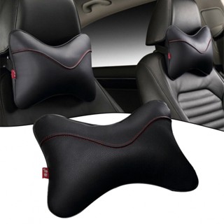 ⚡SUPERSL-TH⚡Luxury PU Leather Car For Seat Headrest Pads for Neck and Head Support Pack of 2⚡NEW 7