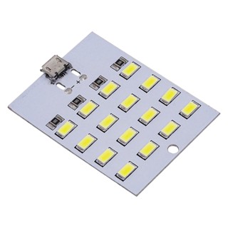 แผงไฟฉุกเฉิน LED 16 ดวง 5730 smd 5V 430mA~470mA สีขาว Mirco USB 5730 USB