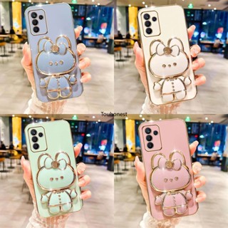 เคส Samsung Galaxy A14 เคส Samsung A23 เคส Samsung A25 Casing Samsung A52 Case Samsung S23 FE Case Samsung M14 Case Samsung M54 Case Samsung F14 Case Cute Bunny Bracket Cartoon Stand Vanity Mirror Rabbit Holder Phone Cover Cassing Case KT โทรศัพท์มือถือ