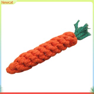 {Newcat} ของเล่นเชือกถัก ผ้าฝ้าย หลากสี สําหรับสัตว์เลี้ยง แครอท เคี้ยวฟัน