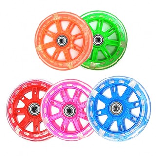 ล้อสกูตเตอร์ PUSH ล้อ 120 มม. ABEC- แบริ่ง KIDS ไฟ LED ใหม่ล่าสุด