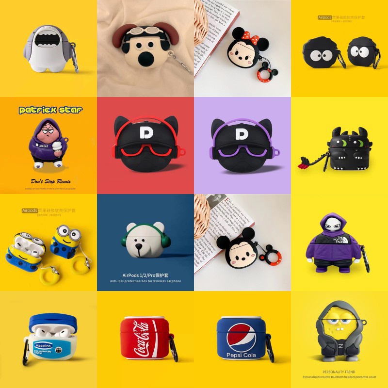 Pro 2 กรณี 3D หูฟังสําหรับ AirPods 1 2 3 Pro การ์ตูนหูฟังสําหรับ AirPods Pro 2 1 / 2 / 3 กล่องชาร์จ