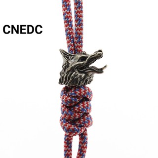 Cnedc จี้ลูกปัดทองเหลือง รูปหัวหมาป่า สามตา แฮนด์เมด DIY สําหรับทําเครื่องประดับ