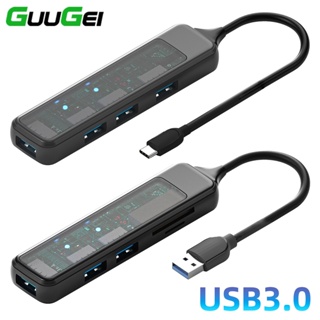 Guugei 5 in 1 อะแดปเตอร์การ์ดรีดเดอร์ USB 3.0 Type C ความเร็วสูง USB 2.0 SD TF สําหรับโทรศัพท์มือถือ แล็ปท็อป