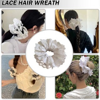 Lolita Lace Large Scrunchies Flower Hair Ties Temperament Hair Rope Hair Band