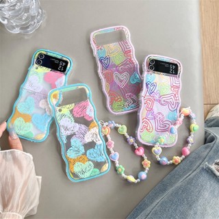 เคสโทรศัพท์มือถือ กันกระแทก ลายเส้น หลากสี แบบสร้างสรรค์ สําหรับ Samsung Galaxy Z Flip 5 4 3 5G Z Flip 4