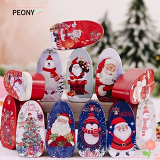 Peonypavilion กล่องของขวัญ ลายซานตาคลอส กวาง คริสต์มาส พร้อมฝาปิด ทนทาน 2 ชิ้น